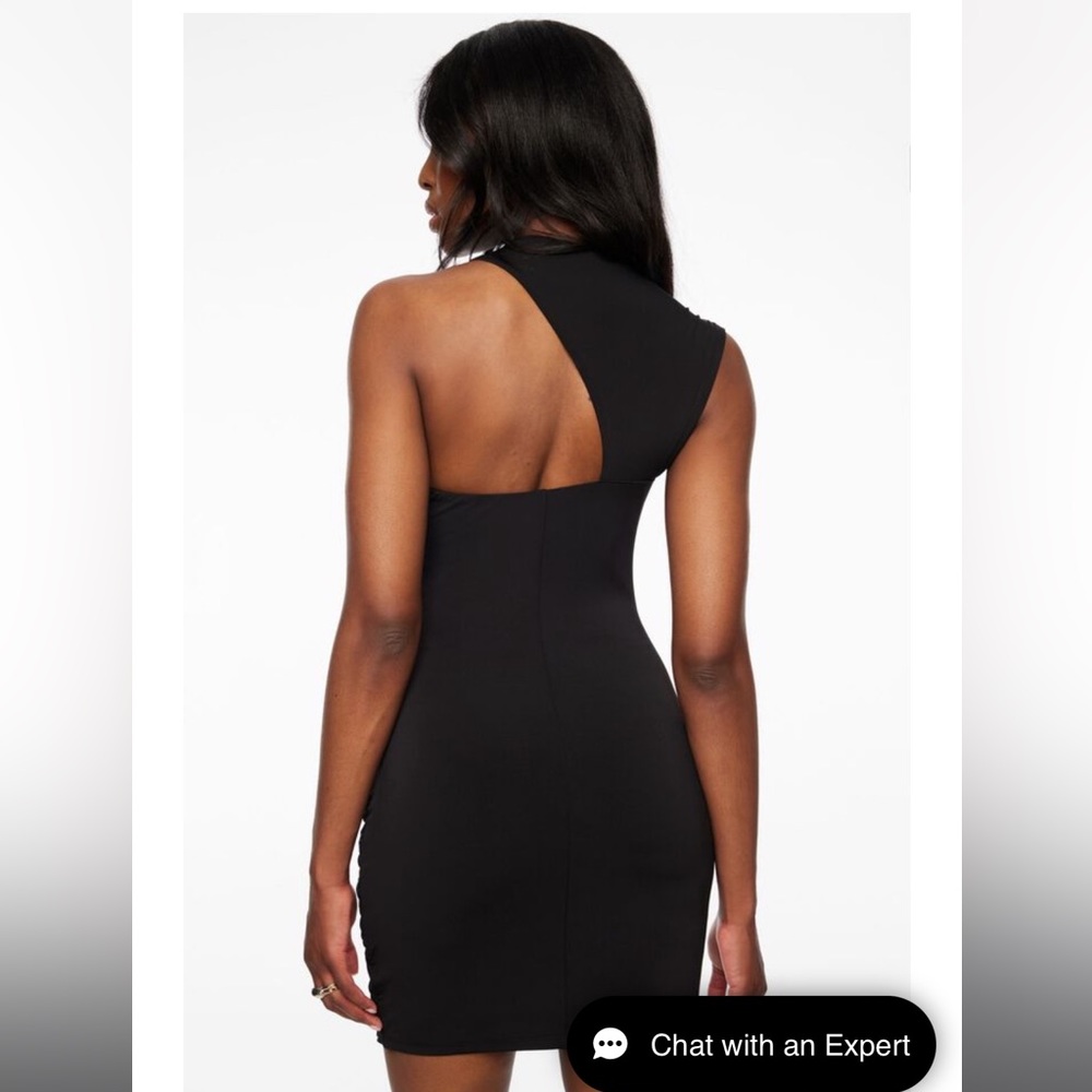 Dynamite Asymmetric Mini Ruched Dress - Picture 2 of 6